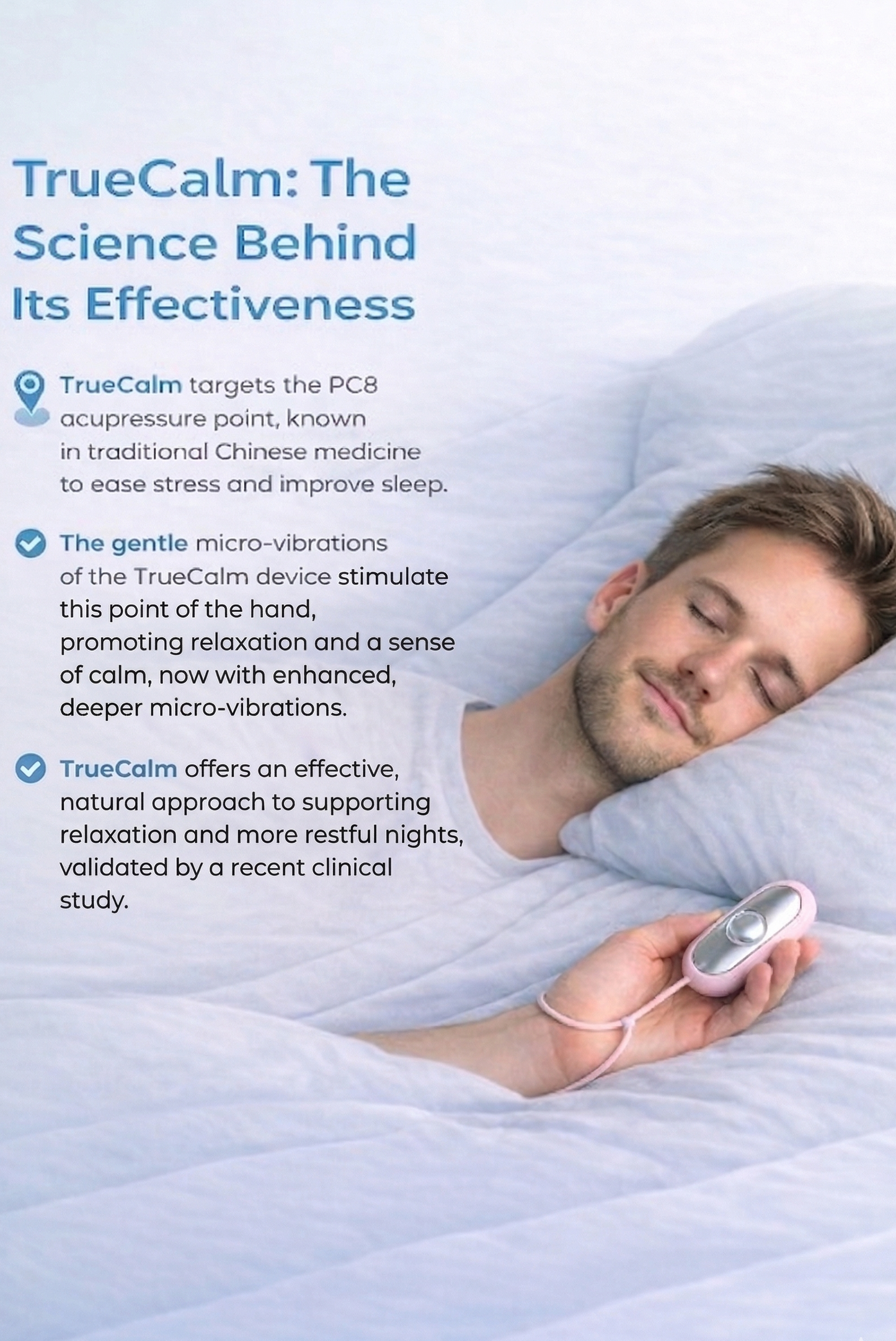 TrueCalm Microcurrent Device - Feel Calm & Drift Off Naturally in 20 Minutes